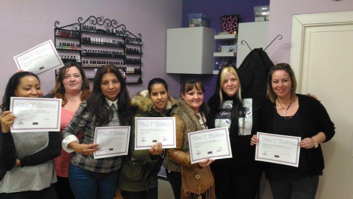 Foto con alumnas del curso de Nail Art 05/02/17