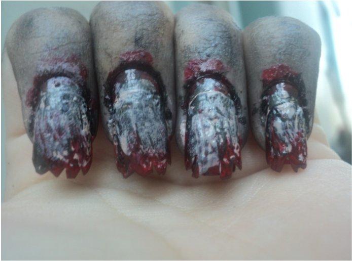 Uñas zombi halloween