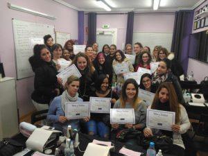 Fotos de las alumnas del curso de uñas de gel y acrílico 10/12/2017