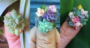 Manicura con plantas