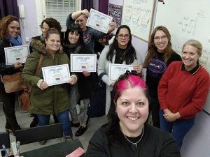 Fotos con las alumnas de los cursos de Esmalte Permanente y Manicura 28/10/18