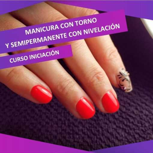 Manicura con torno y semipermanente