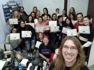 Foto de las alumnas del curso de uñas de gel y acrílico del día 24/03/19