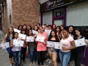 Foto de las alumnas del curso de uñas de gel y acrílico del día 23/06/2019