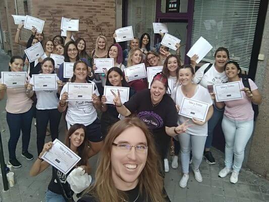 Foto de las alumnas del curso de uñas de gel y acrílico del día 13/09/2019