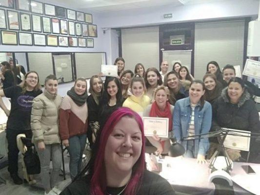 Fotos de alumnas del curso de uñas de gel y acrílico Enero 2020