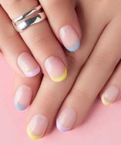 Manicura francesa de colores