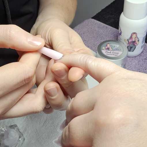 curso acrigel polygel poniendo forma superior